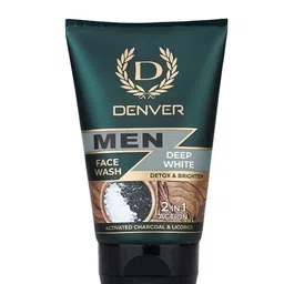 Denver Men Deep White Detox & Brighten Face Wash with Activated Charcoal & Licorice - 100g-image-16