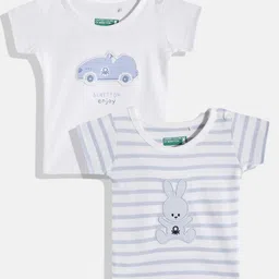 United Colors of Benetton Infant Boys Pack of 2 Pure Cotton Applique Detail T-shirts-picture-36