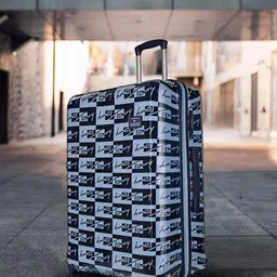 Tommy Hilfiger Printed Hard 4 Wheels 360-Degree Rotation Medium Trolley Bag-picture-41