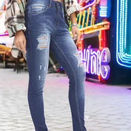 The Roadster Life Co. Women Versatility Ripped Skinny Fit High Rise Faded Jeans-picture-11