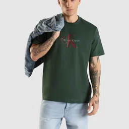 Calvin Klein Jeans Brand Logo Printed Cotton Relaxed Fit T-shirt-picture-38