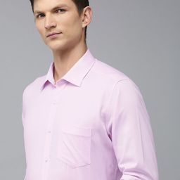 Van Heusen Self Design Custom Fit Opaque Pure Cotton Formal Shirt-picture-40