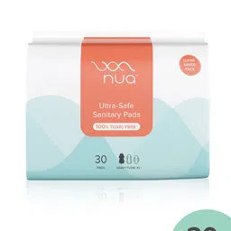 Nua Ultra Safe Sanitary Pads With Disposal Pouches - Heavy Flow - XL+ Size - 30 Pads-picture-51