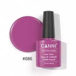 CANNI Gel Color System Coat Color Soak-Off UV&LED Gel Nail Polish - Purple Red 086-picture-12