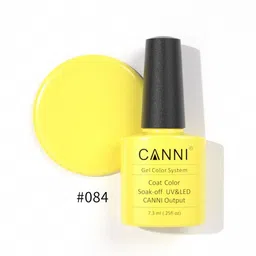 CANNI Gel Color System Coat Color Soak-Off UV&LED Gel Nail Polish - Milk Yellow 084-picture-41
