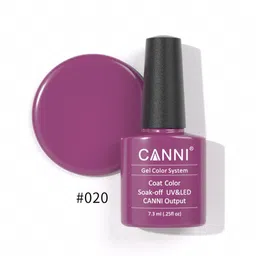 CANNI Gel Color System Coat Color Soak-Off UV&LED Gel Nail Polish - Enchanted Purple 020-picture-21