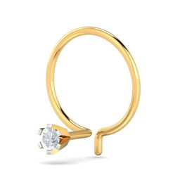 KUBERBOX 18K Yellow Gold Classic 6-Prong 4-Cent Nose Pin-picture-0