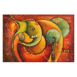 British Terminal Green & Red Ganesh Ji Religious Wall Poster-picture-36
