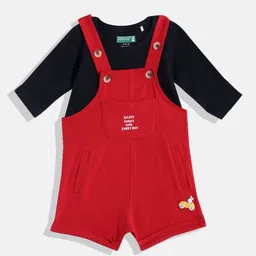 United Colors of Benetton Infant Boys Printed Detail Pure Cotton Dungarees with T-shirt-picture-23