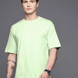 Allen Solly Floral Embroidered Drop-Shoulder Sleeves Relaxed Fit Pure Cotton T-shirt-picture-25