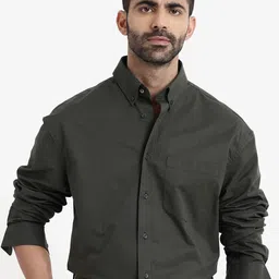 RARE RABBIT Comfort Spread Collar Boxy Cotton Casual Shirt-picture-39