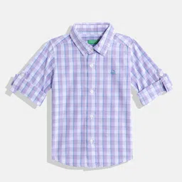 United Colors of Benetton Boys Cotton Checked Casual Shirt-picture-36