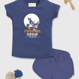 YK X Minute Mirth Infants Girls Printed T-shirt with Shorts-picture-2