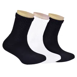 FOOTPRINTS Kids Pack of 3 Organic Cotton Calf Length Socks-picture-29