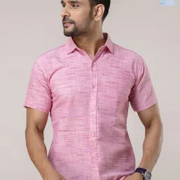 AUZAAI COLLECTION Men Regular Fit Pack of 2 Textured Spread Collar Cotton Casual Shirts-picture-23