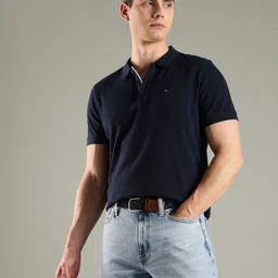 Tommy Hilfiger Men Solid Polo Collar Cotton Slim Fit T-shirt-picture-26
