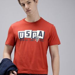 U.S. Polo Assn. Denim Co. Brand Logo Printed Pure Cotton T-shirt-picture-2