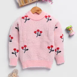 Here&Now X Game Begins Girls Floral Pullover with Fuzzy Detail-picture-27