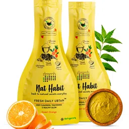 Nat Habit Set of 2 Sweet Orange Fresh Daily Ubtan 40 g (Each)-picture-32