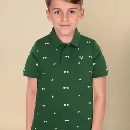 Allen Solly Junior Boys Sports Printed Polo Collar T-shirt-picture-42