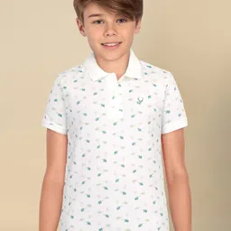 Allen Solly Junior Boys Floral Printed Polo Collar T-shirt-picture-10