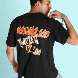 Bene Kleed Men Graphic Puff Print Cotton Oversized T-shirt-picture-20