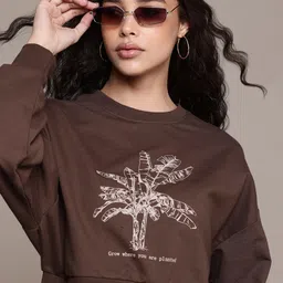 The Roadster Lifestyle Co. Printed Crop Sweatshirt-picture-12