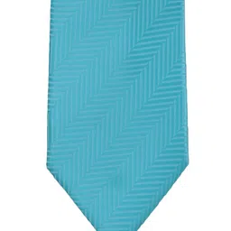 PELUCHE Turquoise Blue Striped Broad Tie-image-43