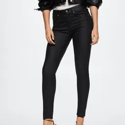 MANGO Women Black Skinny Fit Stretchable Sustainable Jeans-image-98