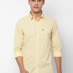 Allen Solly Men Yellow Slim Fit Printed Casual Shirt-picture-23