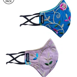 Ariana Women Pack Of 2 Printed 2-Ply Reusable Cloth Masks-picture-10