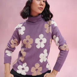 DressBerry Floral Turtle Neck Pullover-picture-29