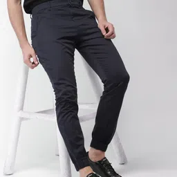 HIGHLANDER Men Navy Blue Slim Fit Joggers-image-4