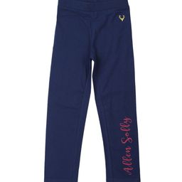 Allen Solly Junior Girls Navy Blue Solid Ankle-Length Leggings-picture-9