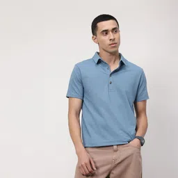 ether Cotton Textured Polo Collar T-shirt-picture-11