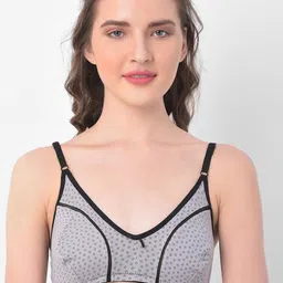 Clovia Grey & Black Printed Non-Padded & Non-Wired Everyday Bra BR1131Z01-picture-12
