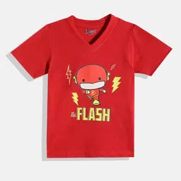 Eteenz Kids Boys Flash Printed V-Neck T-Shirt-picture-57