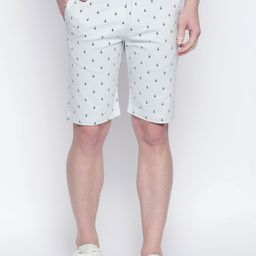 Basics Men White Printed Regular Fit Regular Shorts-picture-20