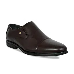 Allen Cooper Men Brown Leather Formal Slip-Ons-picture-42