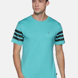 Campus Sutra Men Blue & Black Cotton T-shirt-picture-20