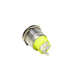 Yellow 22 mm 12V-24 V Momentory Metal SwitchYellow 22 mm 12V-24 V Momentory Metal Switch image 4