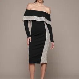 bebe Future Glam Off-Shoulder Bodycon Dress-picture-12