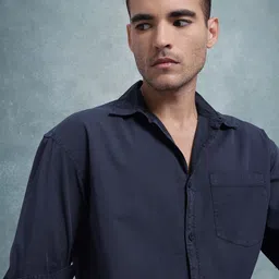 The Roadster Life Co. Chest Pocket Detail Cotton Relaxed Shirt-picture-16