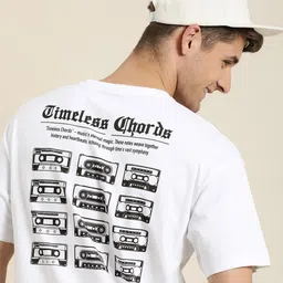 HERE&NOW Men Typography Printed Pure Cotton T-shirt-picture-54