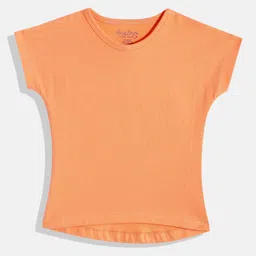 METRO KIDS COMPANY Girls Orange Solid Crop Top-picture-54