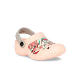 Bubblegummers Girls Pink & Peach-Coloured Printed Clogs-picture-20