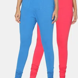 TSG Bliss Women Pack of 2 Solid Churidar Leggings-picture-18