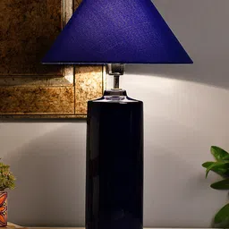 Homesake Blue Solid Handcrafted Ceramic Table Lamp-image-66