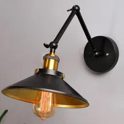 Homesake Black Solid Handcrafted 360 Swing Arm Light-picture-26