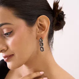 ToniQ Stone-Studded Drop Earrings-picture-19